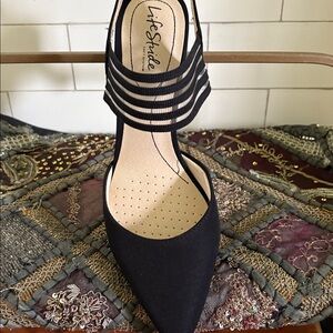 Life Stride Elegant Black Heels